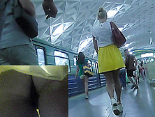 Upskirt View Of The Plump Woman Caught In Public