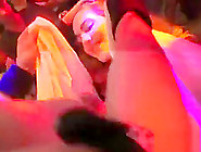 Hot Girls Get Absolutely Delirious And Naked At Hardcore Par