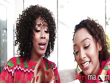 Black Stepmom And Stepdaughter Love Three-Some- Misty Stone And Sarah Lace