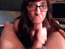 Horny Grandmother In Glasses Eagerly Sucks On A Thick Cock