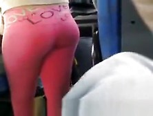 Sexy Ass In Pink Leggins