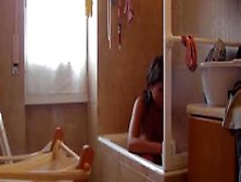 Young Sister Is Spied Naked In The Bathroom