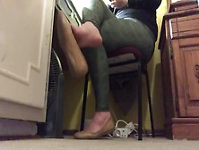 Cute Candid Shoeplay In Flats