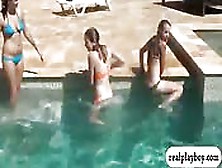 Teen Coeds In Bikini Orgy By The Pool