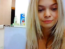 Young Blonde Showers On Webcam