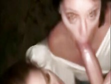 Close Up Double Blowjob And Cum In Two Mouth. Best Double Blowjob Ever