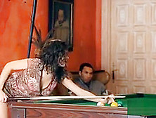 Sexy Penelope Fucked With Black Dick On Billiards Table