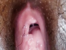 Innocent Black Girlfriend's Tight Winking Twat - Extreme Close Up! 4K!