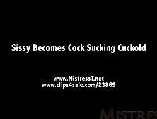 Mistress Makes Sissy Husband Suck A Guy