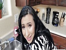 Fucking My Busty Stepmother While She Doing The Dishes