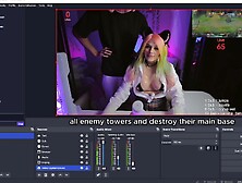 Streamer Girl Got A Mouthful Of Cum From The Teacher League Of Legends During The Stream