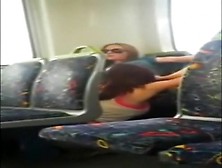 Caught Teen Girls Eat Pussy On Public Bus