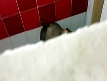 Saucy Girl Gets Her Pussy Hammered In A Public Toilet