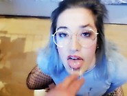 Punished Girl With Glasses Get A Rough Mouth Fuck & Massive Facial Cumshot