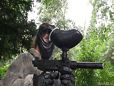 Sexy And Horny Babe Lucette Nice Enjoys Riding A Dick After Paintball