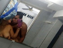 Fucking In The Bathroom With My Black Lover While Cuckold Hubby Went To Buy Beer