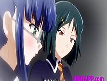 Two Sexy Hentai Students Fuck At School With Teacher