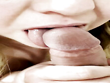 Asmr Close Up: Sensual Blowjob And Frenulum Licking With Cumshot