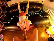 Xmas Oral Sex With Leaking Spunk Out Of Her Mouth And Feet In The Air Plus Butt The Scenes