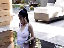 Fucking Big Tit Wet Asian Outdoors In The Shower