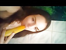 Slut Banana Suck Blowjob