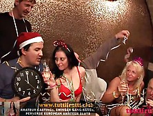 New Year's Party Milfs Euro Swinger Gang Bang In