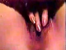 Rubbing And Fingering Hairy Pussy