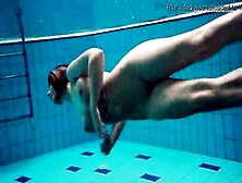 Huge Boobs Dark Haired Bombshell Dashka Swimming Underwater