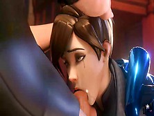 Tracer Sucks Big Dick And Gets Cumshot On Face | Overwatch Porn