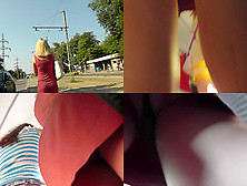 Best Upskirt Video Of A Blonde Lassie With A G-String
