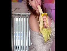Hungry Alluring Milf Eating A Banana