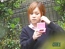 Cute Japanese Girl In Up Skirts Taped On Voyeur's Camera