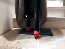 Vanessa In Furs - Smoking And Playing With A Big Black Toy - Milf Mature Cougar