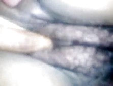 Closeup Of Hairy Pussy Fingered