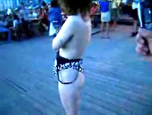 Wasted Chick Gets Naked In Public