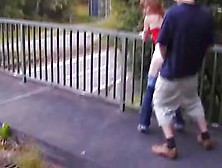 Slim Redhead Blow And Fuck On The Bridge