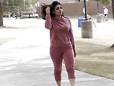Thick Ass Latina Does Workout In Park To Get New Sugar Daddy
