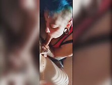Tatted Goddess Blows Dick,  Getting Ruined,  & Takes A Facial Before Work