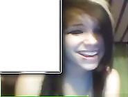 White Brunette Emo Girl Rides Her Asian American Bf's Cock On The Bed On Msn