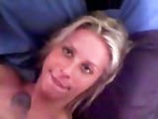 Adorable Blonde Chick Sucks And Swallows Black Cum
