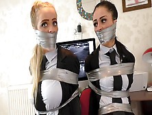 2 Employees Tied Up In An Office For Fun