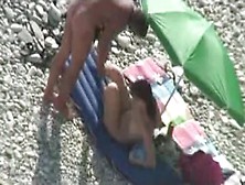 Nude Beach Pair Caught On Peeking Web Camera Fucking