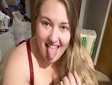 Hot Bbw Wife Blowjob Swallow Cum!! With A Smile