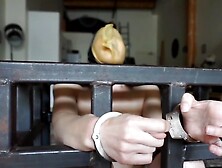 Elise Graves Handcuffs Herself And Masturbates In A Cage
