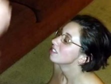 Double Facial - Busty Amateur With Glasses Takes T