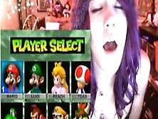 Gamer Girl Tries Not To Cum While Playing Video Game