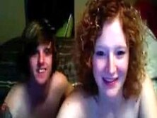 Curly Haired Redhead Sucking Dick