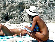 Luxurious Tattoed Platinum-Blonde Naturist Babe Spied By Voyeur At The Beach