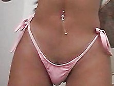 Claudia Polansky Pink Bikini Cum