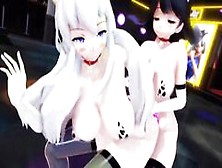 Mmd R18 Kancolle Hibiki And Tide Are Cow Costumes Cake Face 3D Hentai